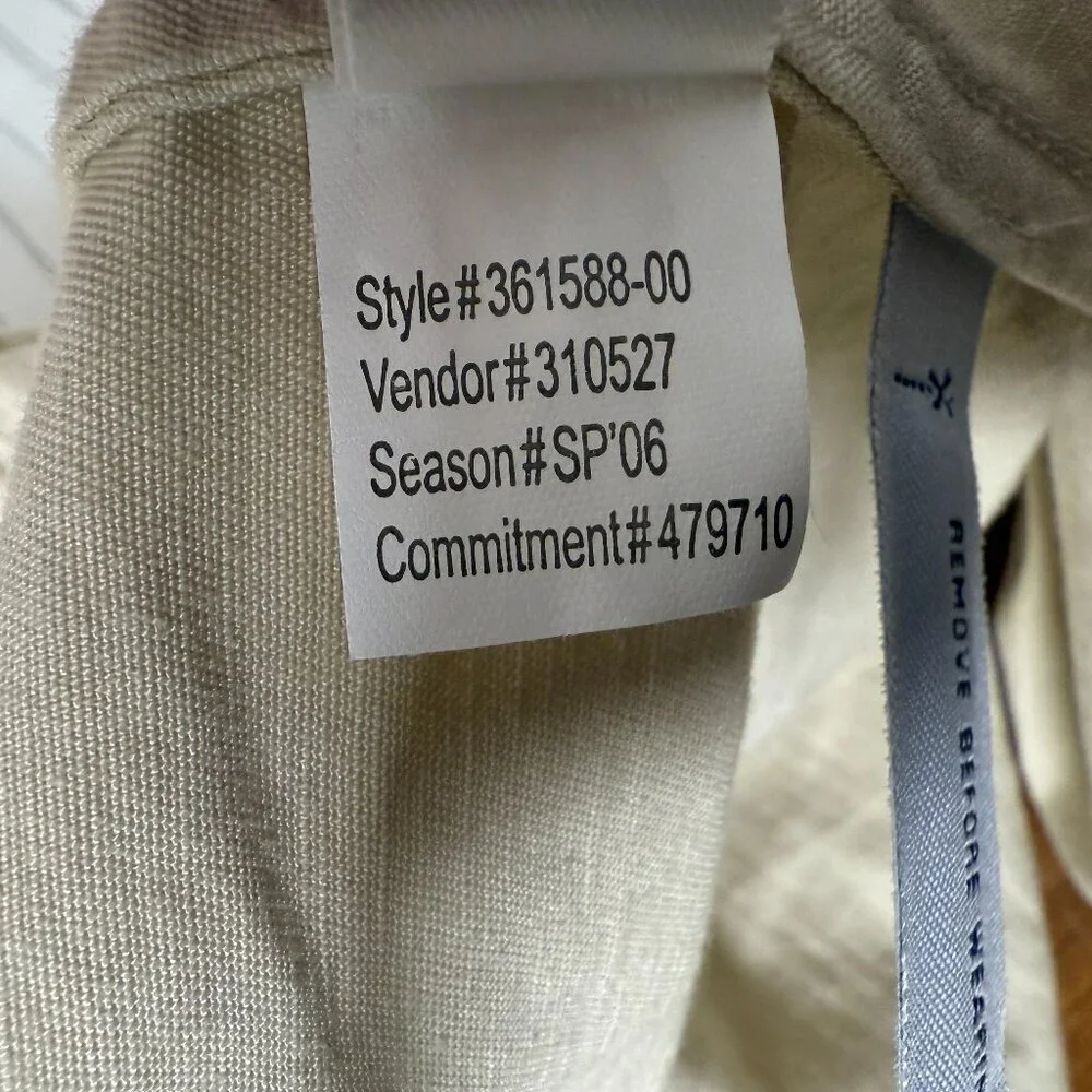 Banana Republic Blazer Sport Coat Mens 44R Beige Cotton Linen